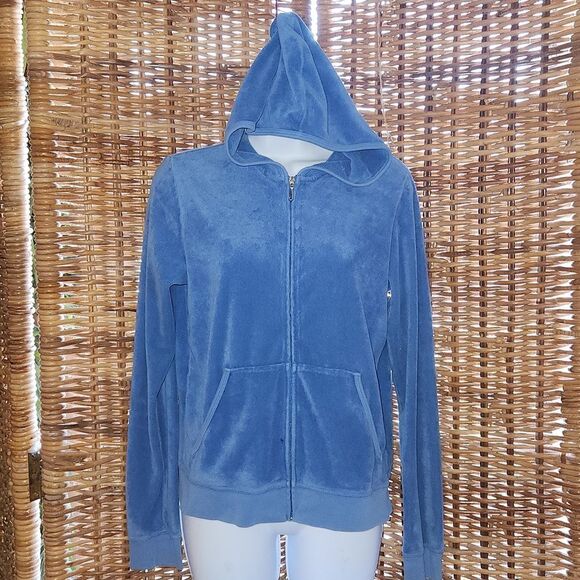 Y2K VINTAGE RARE JUICY COUTURE TERRY CLOTH TRACKSUIT HOODIE JACKET - Picture 1 of 11
